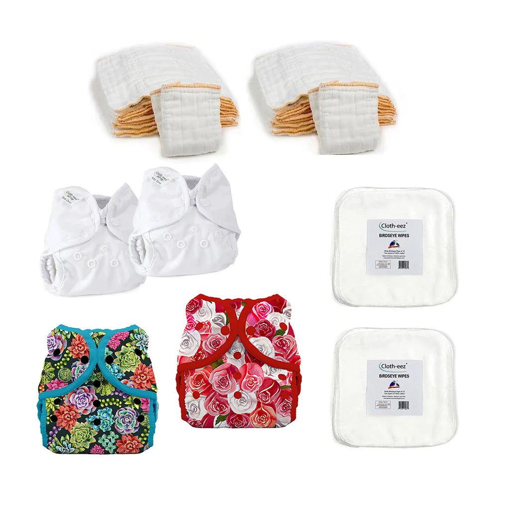 new baby cloth diaper kit with Rosy