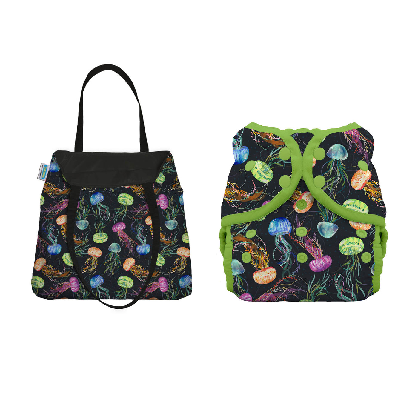 jellyfish swim diaper and tote bag set