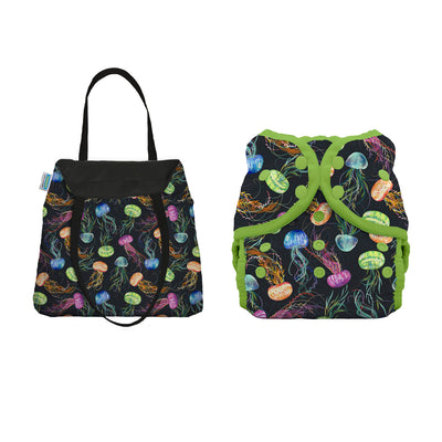 jellyfish swim diaper and tote bag set