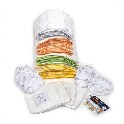 cloth diaper kit with prefolds
