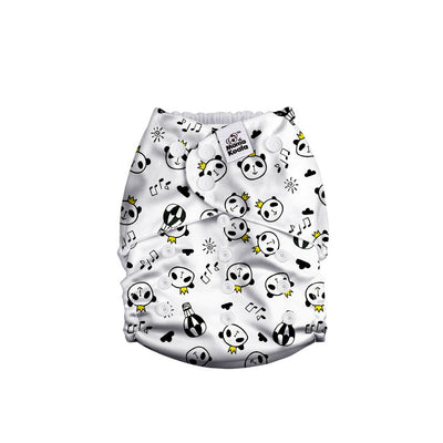 Mama Koala panda print AWJ pocket cloth diaper