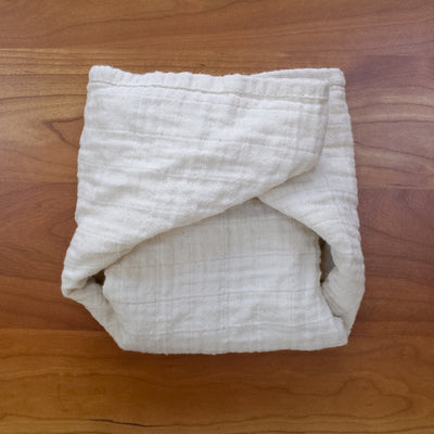 Flat baby diaper folded