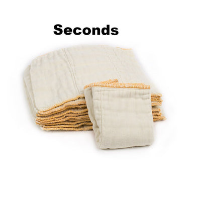 Seconds Cloth-eez organic newborn prefold diapers dozen