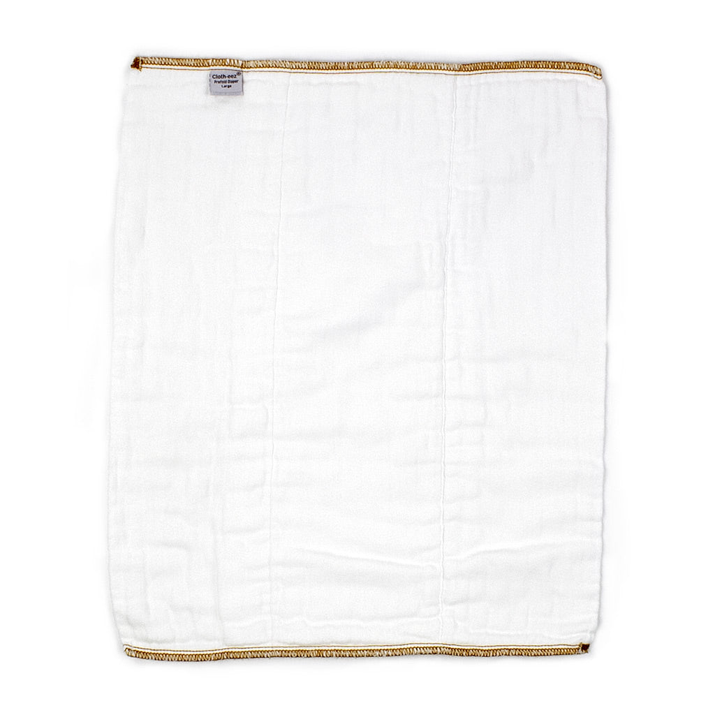 Cloth-eez prefold diaper size large brown edge