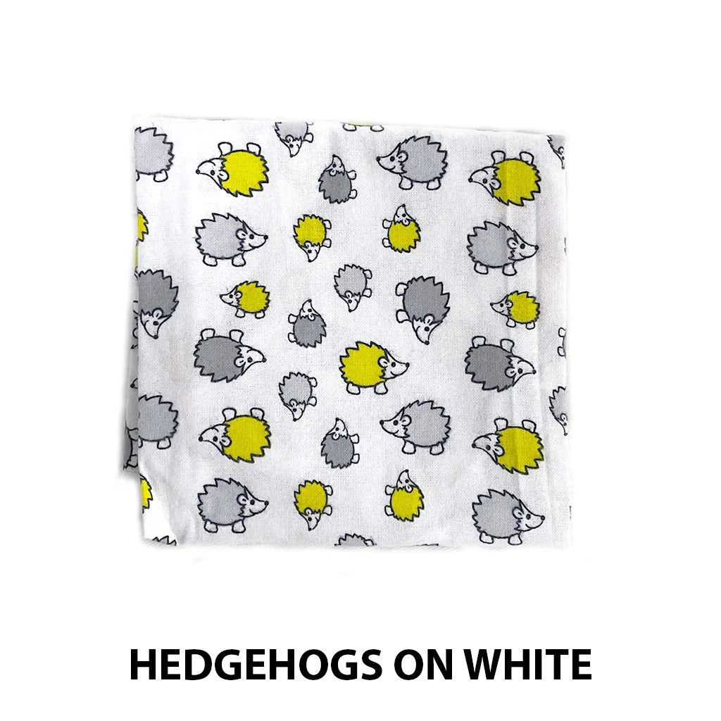 Receiving Blanket Hedgehogs on White