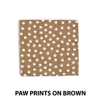 Receiving Blanket Paw Prints on Brown