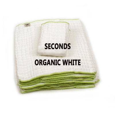 Cloth-eez Prefold Diapers - Organic White - SECONDS SALE