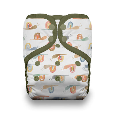 Thirsties XL Pocket Diaper Snap Rainbow Snails