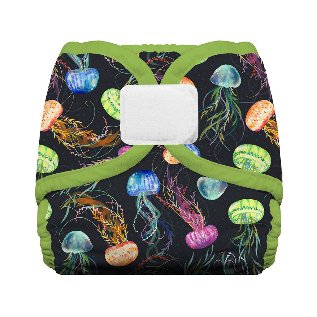 Thirsties Diaper Cover Hook and Loop Jellyfish