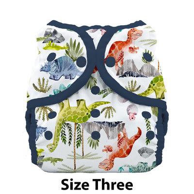 Thirsties Duo Wrap Snap Size Three Dino-rawr