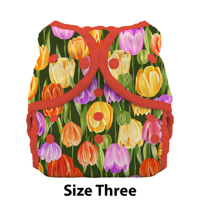 Thirsties Duo Wrap Snap Size Three Tulips