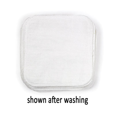reusable natural cotton white baby wipes